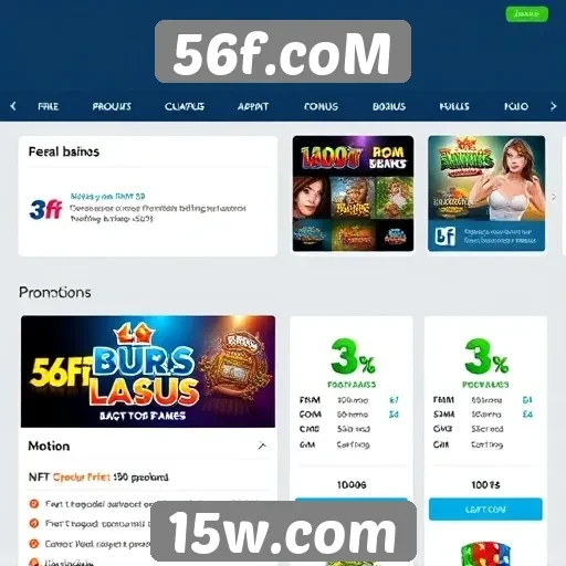 Comparativo de bônus e promoções do site 56f.coM